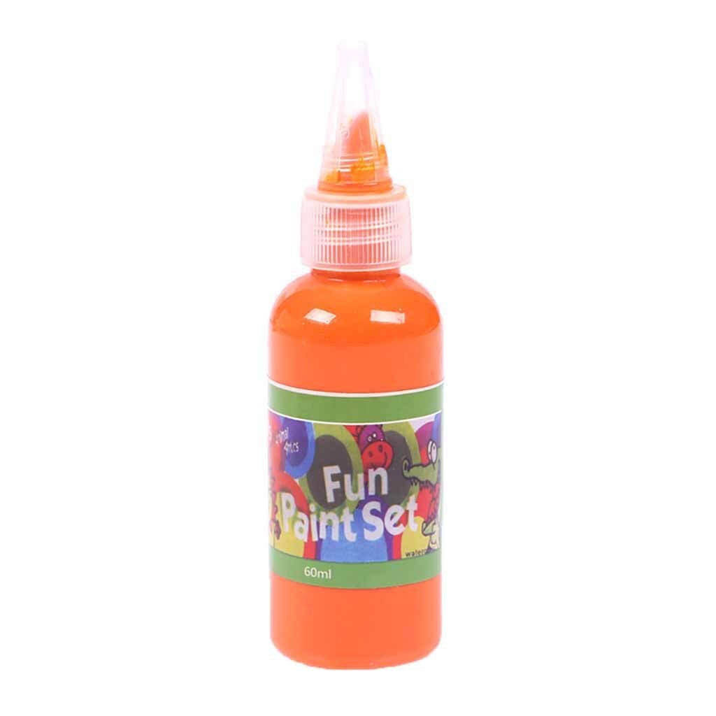 Kind wasbare acrylverfset, nagelkunstverf, verf voor textiel, tekengereedschap voor kinderen, doe-het-zelf 60ml #t5p: Oranje