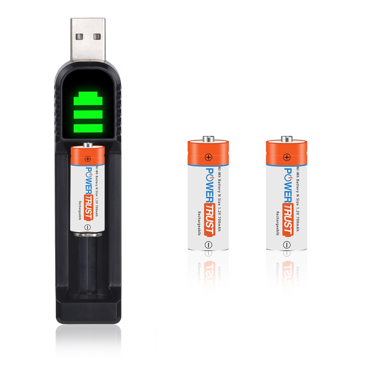 1.2V LR1 N Size Battery NI-MH MN9100 LR1 Rechargeable Battery with Charger for MP3 Player Remote Control Toys Clock: 2Battery 1 Charger