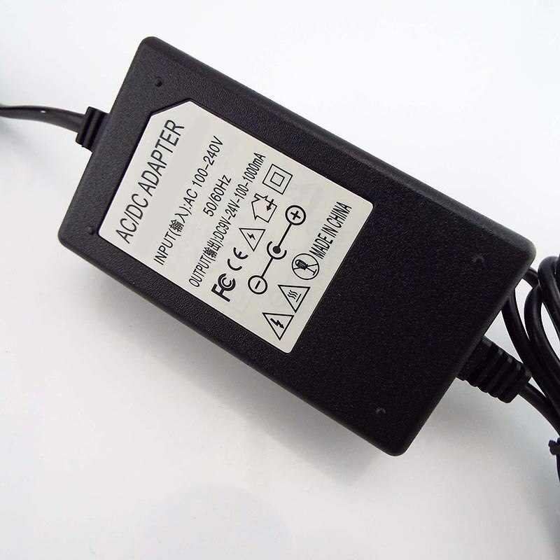 Universal Adjustable Power Supply Adapter AC 100-240V to DC 9-24V 1A Transformer Electric Charger CCTV Camera Charging