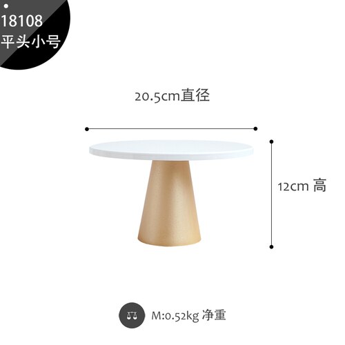 Grande assiette à gâteau en métal, grand support pour Dessert de mariage, assiette à Dessert ronde, accessoires de tournage, décoration de bureau pour la maison: C