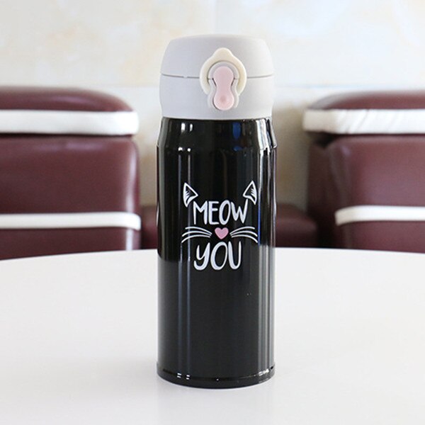 350Ml Cartoon Kat Rvs Thermosflessen Thermos Mok Thermische Water Fles Tumbler Thermocup: Style 5