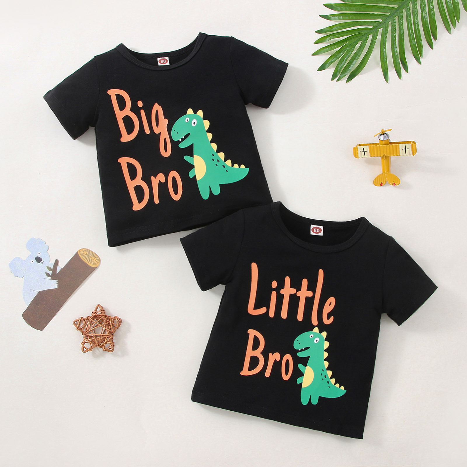 Pasgeboren Baby Boy Kleding Kinderkleding Baby Zomer T-shirt Peuter Leuke Dinosaurus Cartoon Brief Print Korte Mouw Top