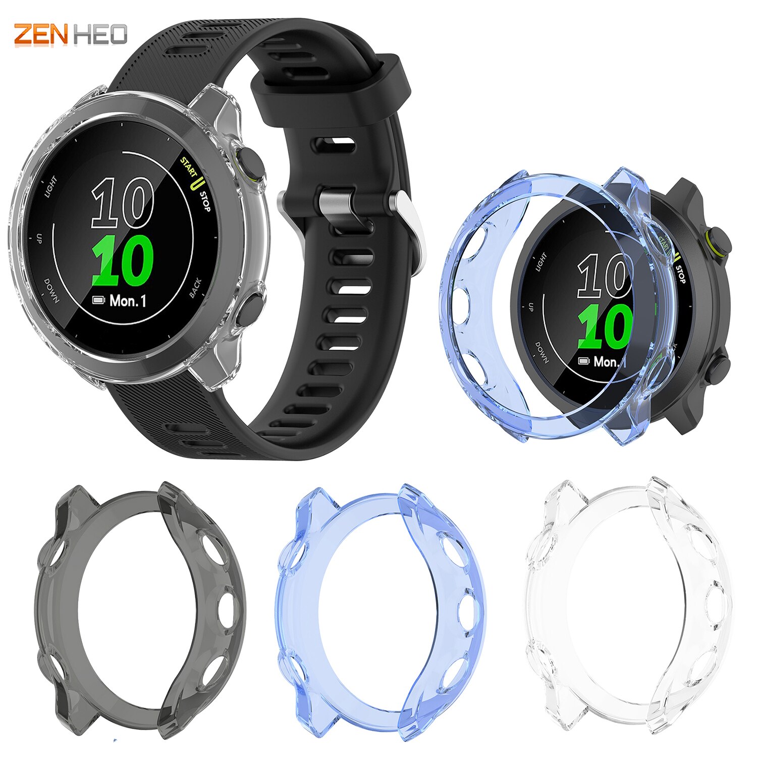 Pokrowiec ochronny z TPU do Garmin Forerunner 55 158 Obudowy na zegarki Obudowa ochronna Akcesoria do ramy