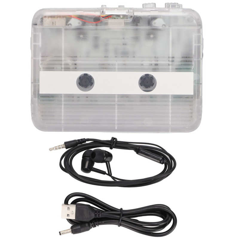 Portable Cassette Players Mini Stereo Bluetooth Cassette Playing Equipment with 3.5 mm Jack for Speakers Cars Cassette Player