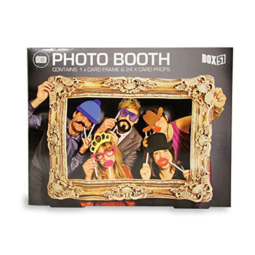 24 Stks/set Party Photo Booth Props Met Antieke Papier Frame Voor Wedding PhotoBooth Verjaardag Grappige Event Decoratie Benodigdheden