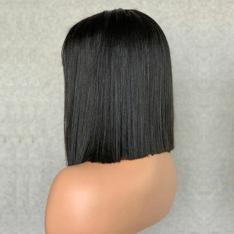 Short Bob Straight Pixie Cut Wig Synthetic Lace Front Wig For Women Glueless Pre Plucked Heat Resistant