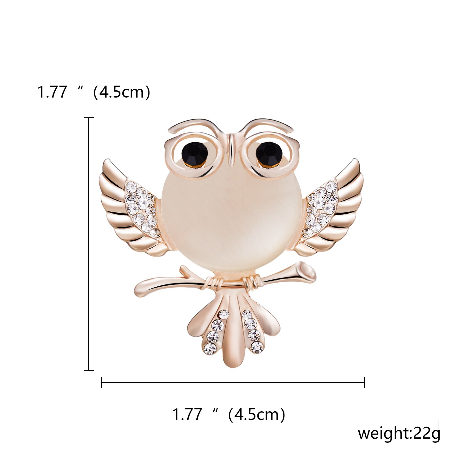 Rinhoo Cute Animal Cat Owl Bee Brooch For Women Europe And America Crystal Brooch Pins Jewelry