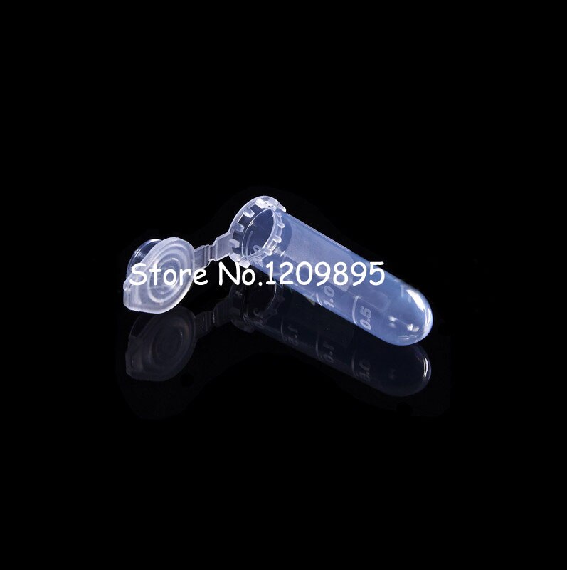 100PCS/Pack 2ml 10.5*43mm Polypropylene(PP) Plastic Centrifuge Tube EP/PCR Attached Cap Round Bottom