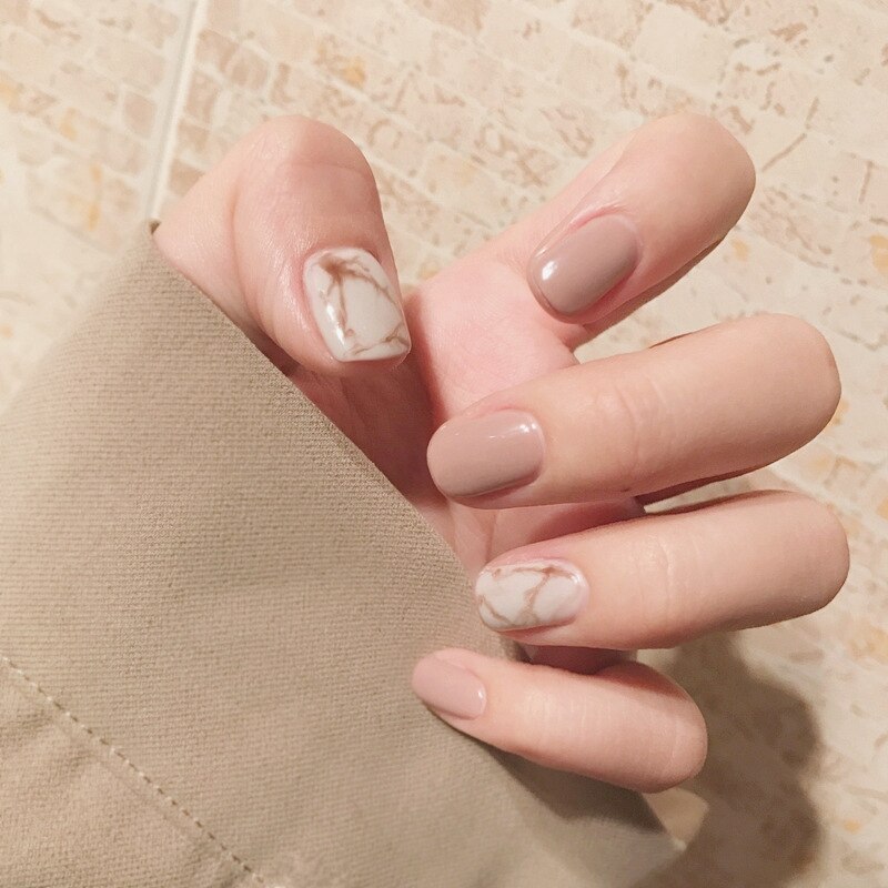 Céu azul holográfico unhas falsas stiletto, médio cromado espelho de plástico curva brilhar it a unha com cola: Z734