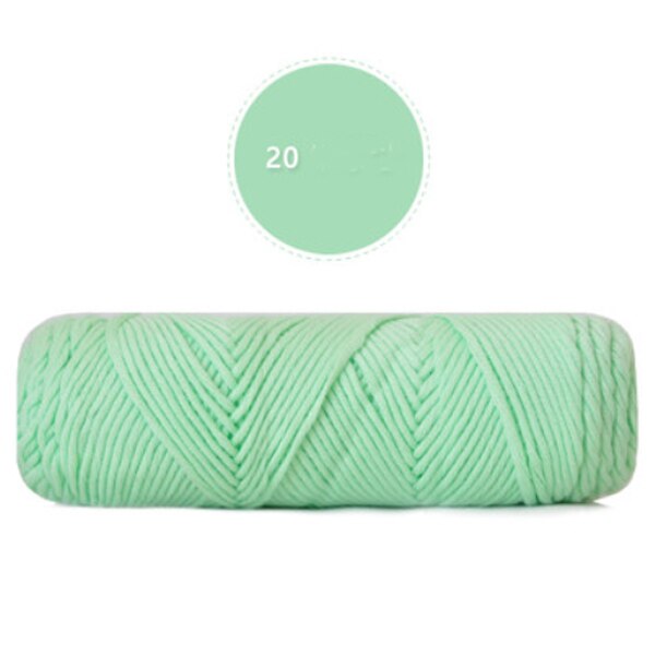 Hilo grueso de algodón suave y seda Natural para tejer bufandas para amantes, jerséis, tejer ganchillo de lana, hilo de tejer 100g/pzs: 20