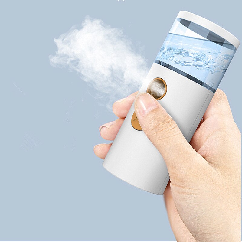 USB Rechargable Humidifier Handheld Ultrasonic Mini Air Humidifier Beauty Instruments Portable Steam Face Humidifier
