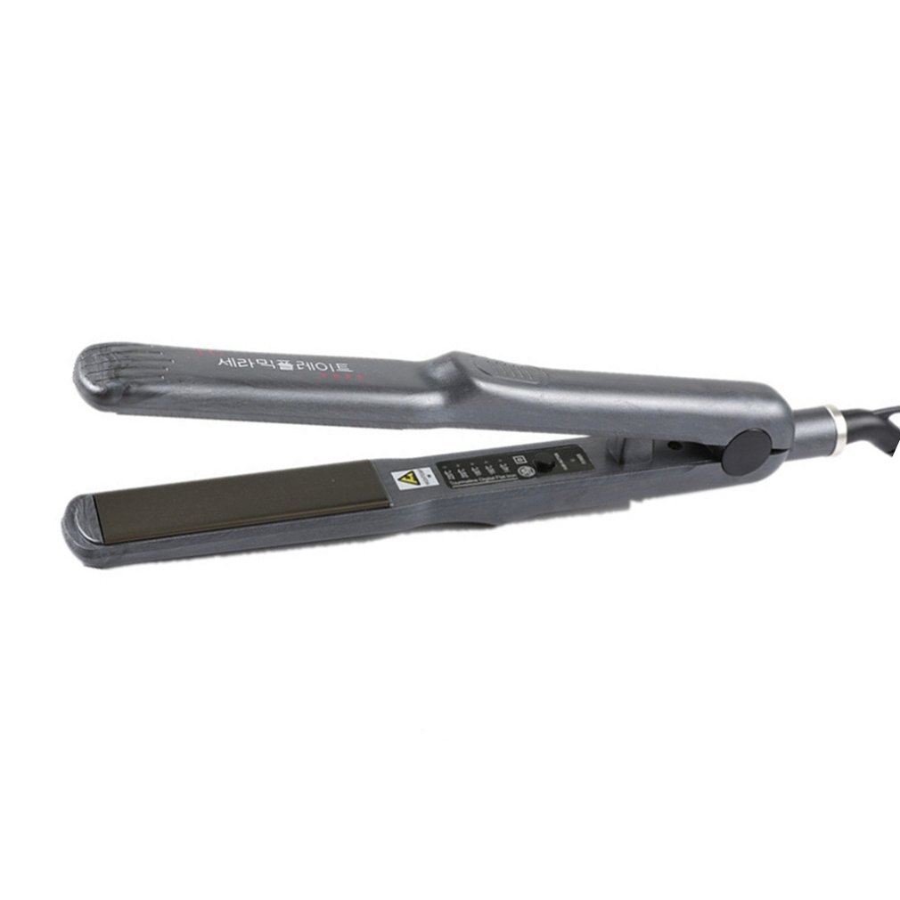 Peluquería Nano titanio pelo liso maíz madera contrachapada Clip de pelo liso maíz debe estar dentro esponjoso recto