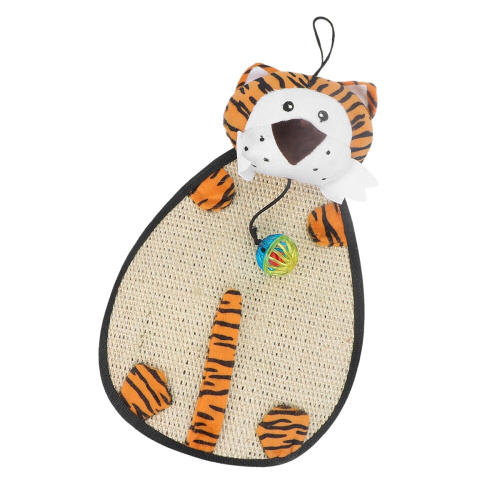 SchöNe Sisal Teppich Tiger Puppe Katze kratzen Pad Schleifen Klaue Matte Schutz Kratzer matt Katze Interaktive Spielzeug mit Glocke: Ursprünglich Titel