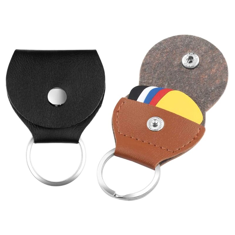 Futheda 2 Stuks Lederen Plectrum Houder Hoesje Sleutelhanger en 6 Stuks Dubbelzijdig Kleurrijke Celluloid Materiaal Gitaar Plectrums voor Electrische, Akoestische, of Bass Gitaar 0.46mm Futheda 2 Stuks Lederen Plectrum Houder Hoesje Sleutelhanger en 6 Stuks Dubbelzijdig Kleurrijke Celluloid Materiaal Gitaar Plectrums voor Electrische, Akoestische, of Bass Gitaar 0.46mm