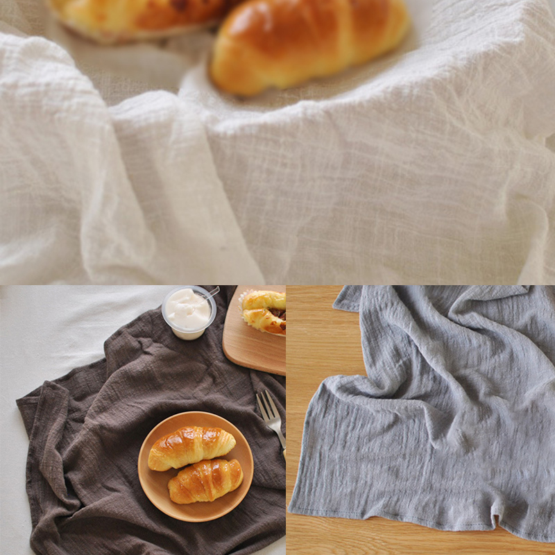 Cotton Linen Tablecloth Photographed Background Cloth Napkins Table Cover Kitchen Picnic Placemat Desktop Decor