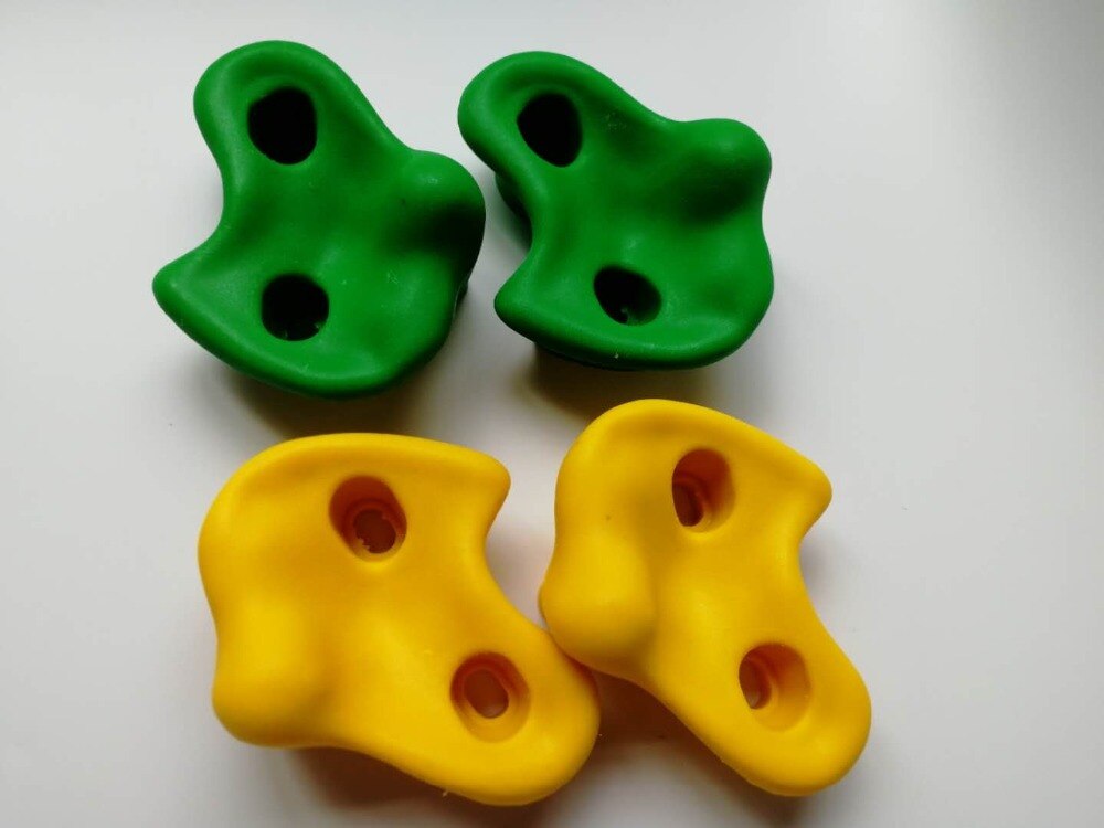 15 pcs 12cm Big Size Plastic Children Kids Rock Climbing Wood Wall Stones Hand Feet Holds Grip Kits Without Screw Random Color