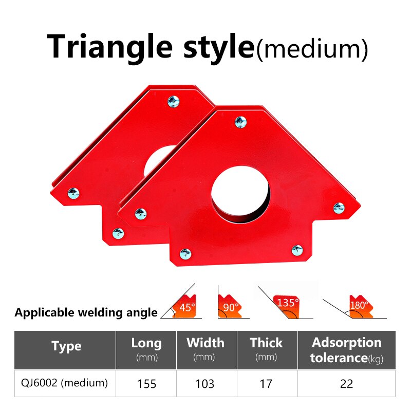 Strong Magnetic Welding Angle Holder Iron Suction Welding Right-Angle And Welding Positioner Welding Auxiliary Tool 90-Degree: Medium 2PCS