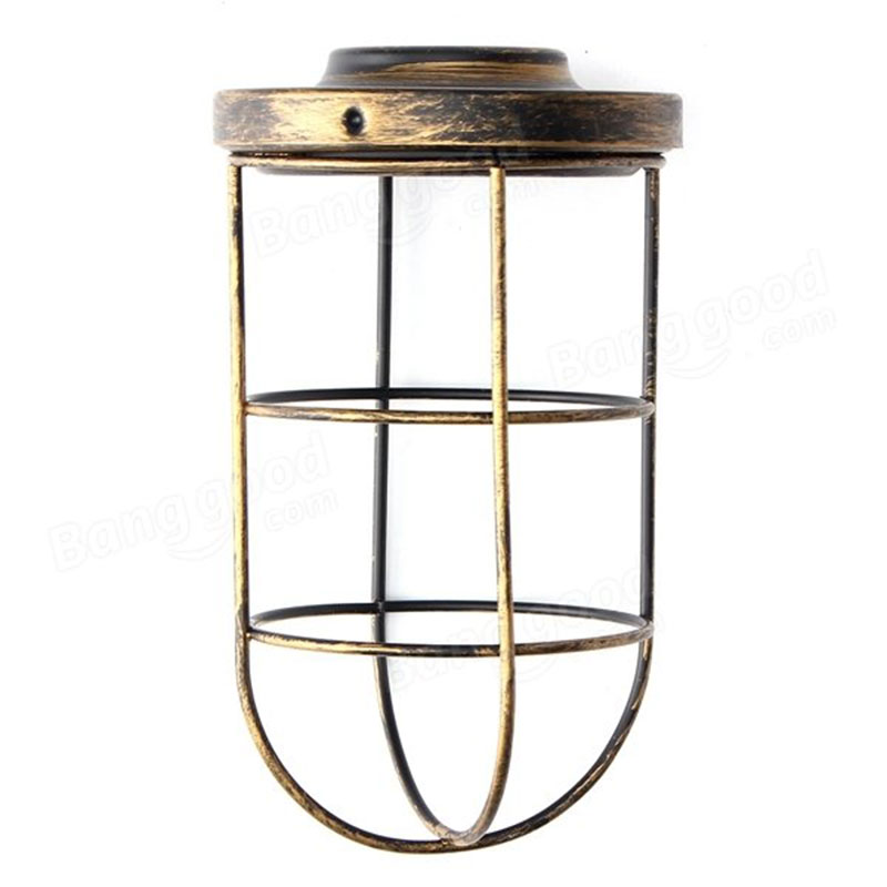 Bulb Cage Guard Iron Vintage Ceiling Shade For Home Light Fitting Cafe Lamp Decoration Lampshade Protect Cafe Home
