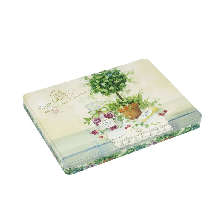 large square exquisite pattern A4 paper dedicated storage iron box file certificate receipt storage finishing box: B-AF-06