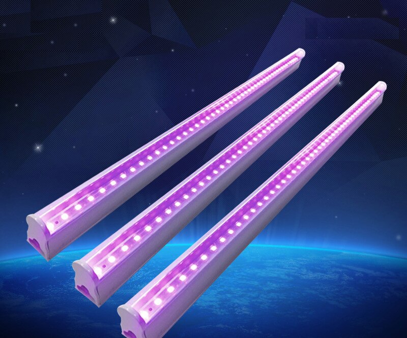 2 pieces  t5 led uv tube led sterilization black light ultraviolet purple stage light dj disco bar party christmas backlighting