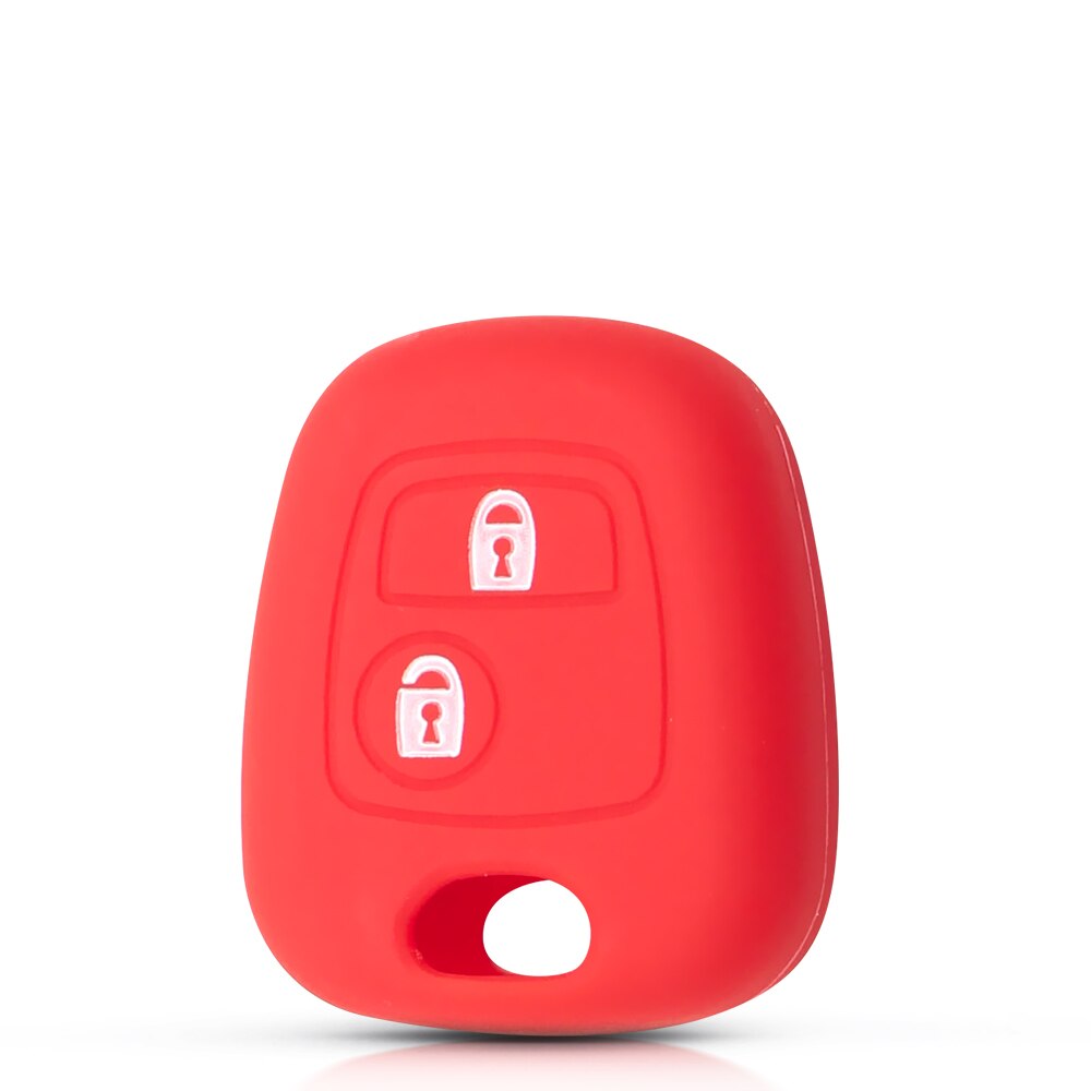 Dandkey Silicone Rubber Car Key Case Cover For Peugeot 107 206 307 207 For CITROEN C1 C2 For Toyota Key Protector Holder Shell