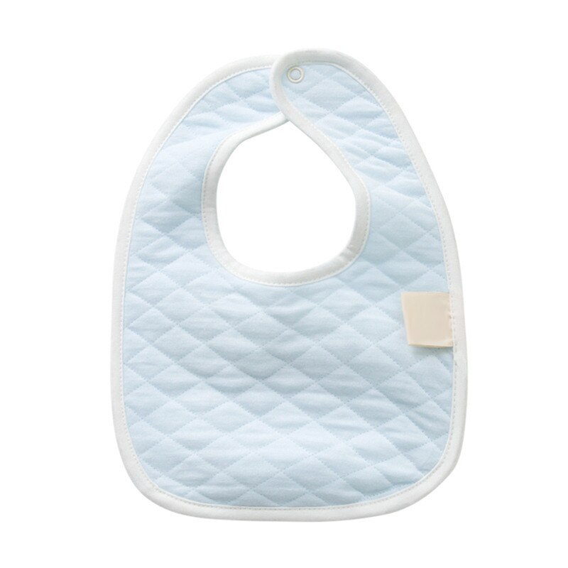 Cute Solid Color Baby Waterproof Bib Kids Infant Lunch Apron Soft Saliva Towel Avoid Dirty Clothes Toddler Eating Accessory: Sky Blue