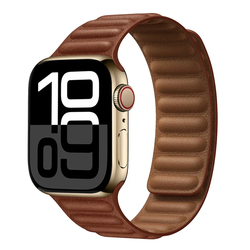 officiële website lederen band voor Apple Watch Band 45 mm 46 mm 42 mm 44 mm 40 mm magnetische lus link armband iWatch 49 mm 10 9 8 7 6