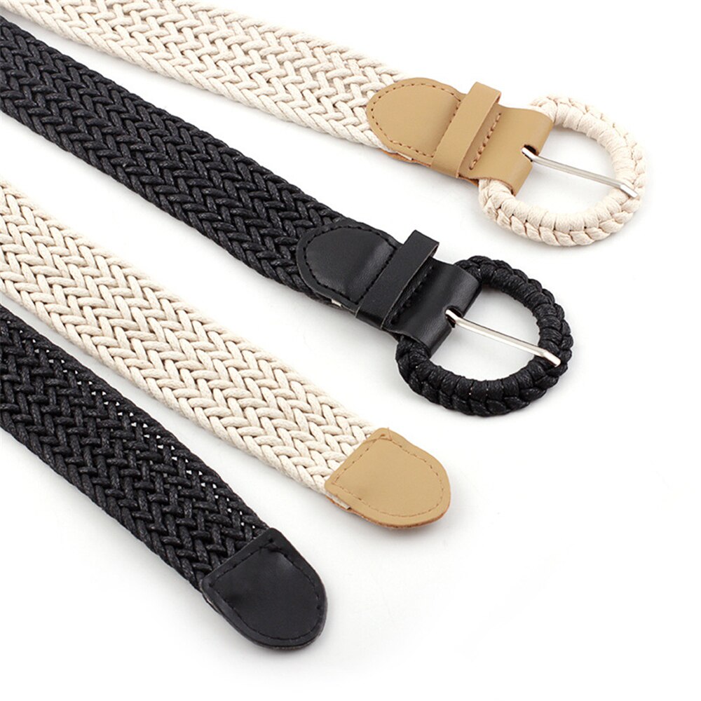 Geweven Vrouwen Riem Gevlochten Riem Voor Vrouwen Kaki Casual Bohemian Stijl Henneptouw Wax Vlas Linnen Riem 109Cm