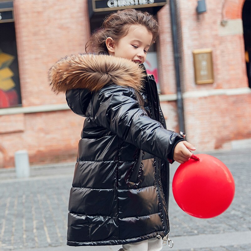 de fille doudoune chaude enfant vers le bas Parkas manteau fourrure enfant adolescent épaississement vêtements d'extérieur pour l'hiver froid