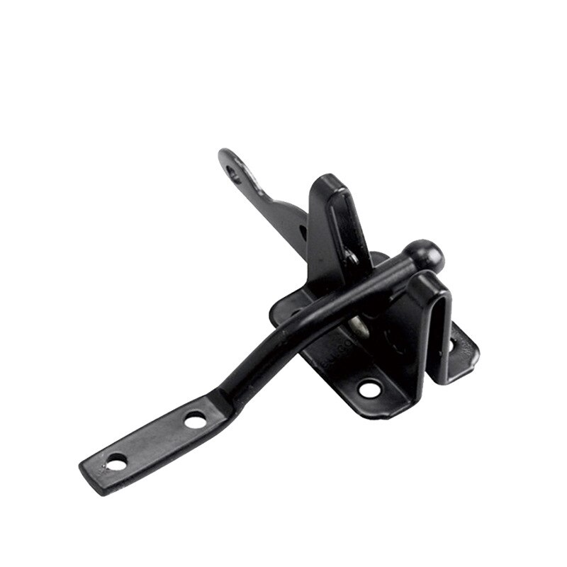 Self Locking Gate Latch Automatic Gravity Lever Fence Gate Lock for Wood Fence Gate Door Latches Steel Black