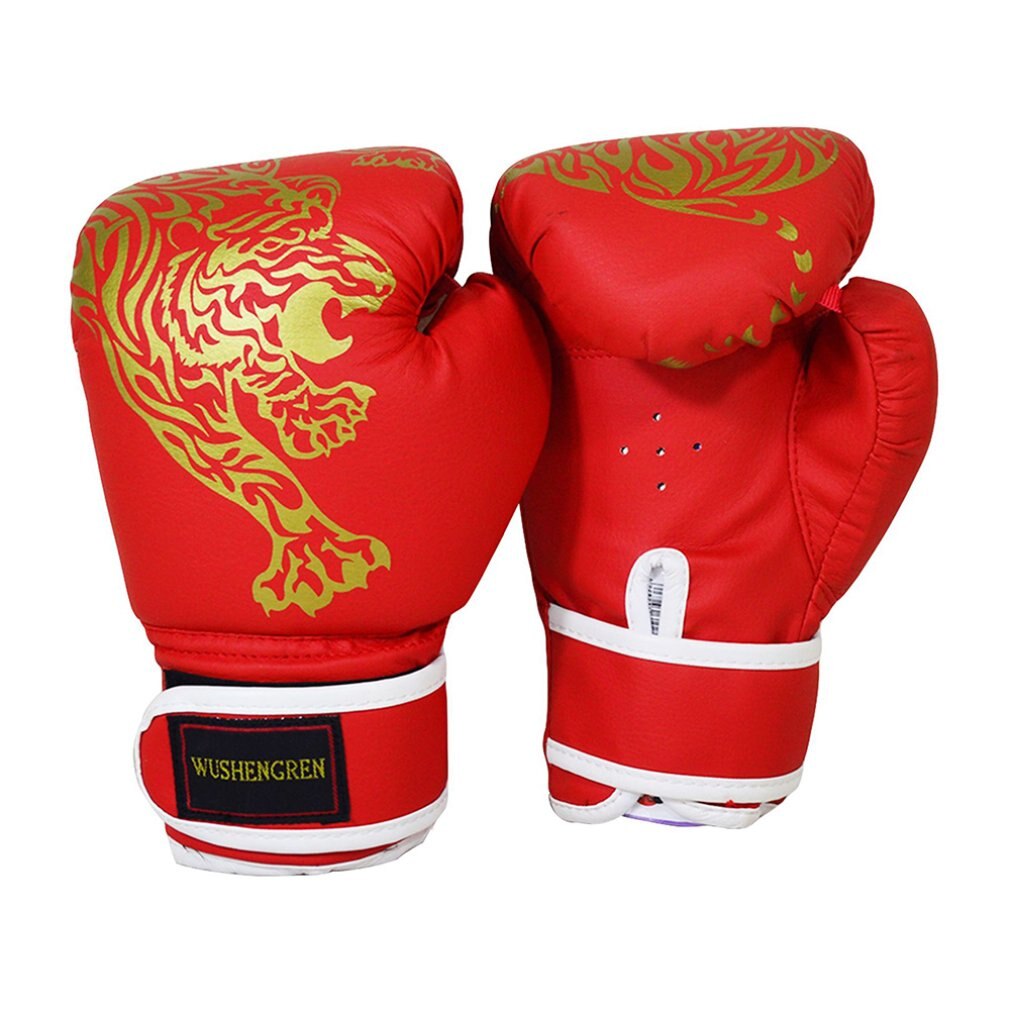Gants de boxe hutu à flamme rouge pour adultes et enfants, gants de dessin animé sanshou pour gants d'entraînement de boxe et couvre-poings: Multi