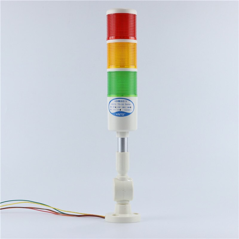 Dia 50mm Industrial Multilayer Stack light Indicator Foldable LED Signal Tower Alarm caution light for machinery 12V 24V: 3 layer Z50 fold