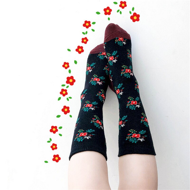 Soft Cotton Baby Boys Girls Socks Cute Floral Print Pattern Kids Socks For Baby Boy Girl Cute Style For 1-8Y Children