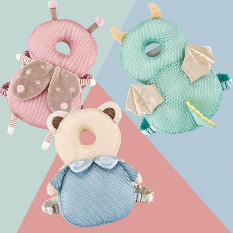 Baby Slaap Klepstandsteller Veiligheid Producten Kind Cartoon Peuter Breukvast Ademend Hoofdsteun Hoofd Crash Bescherming Pad Cap