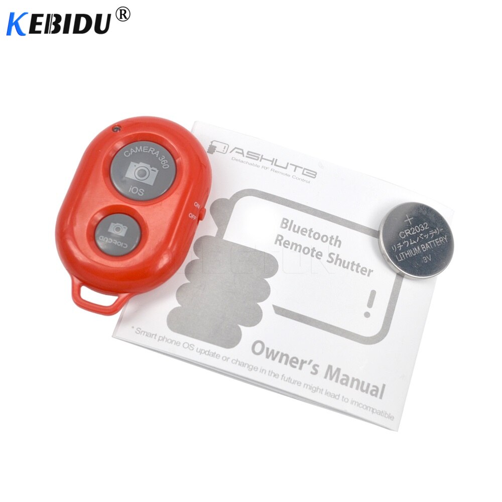 Kebidu sem fio, bluetooth, timer, botão de liberação do obturador, para iphone, selfie, bastão, controle remoto, sem fio, para huawei