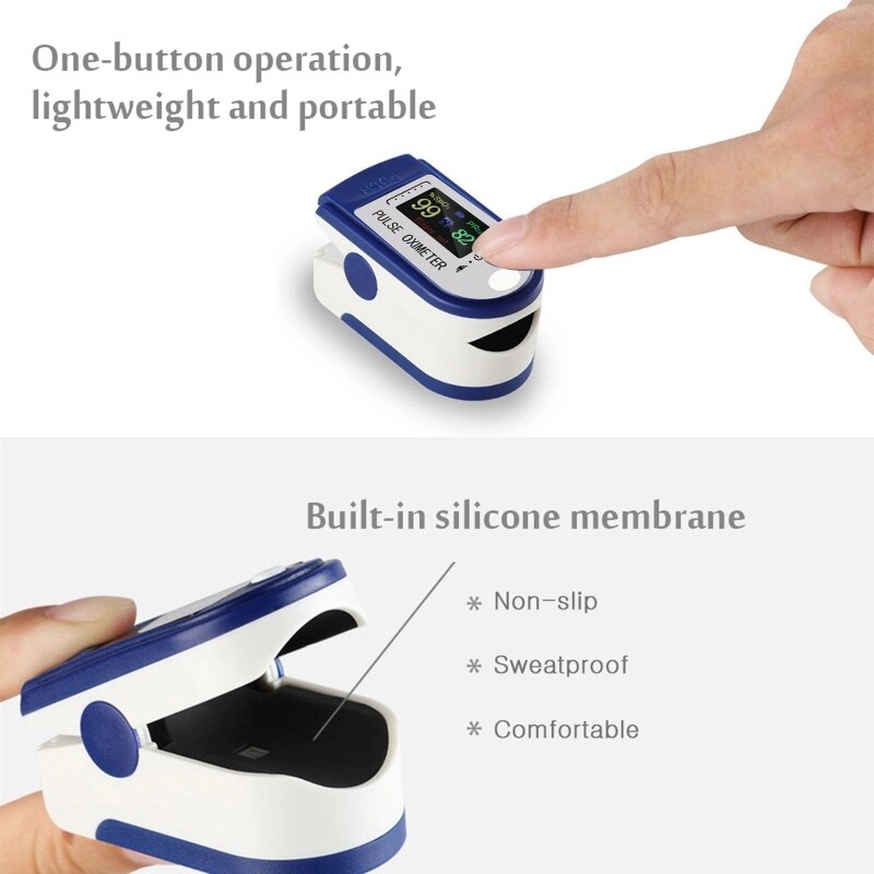 Pulse Oximeter Finger Portable Fingertip Pulsoximeter Spo2 Pulsoximeter OLED Display Digital Saturimetro Pulse Oximeter 19QB