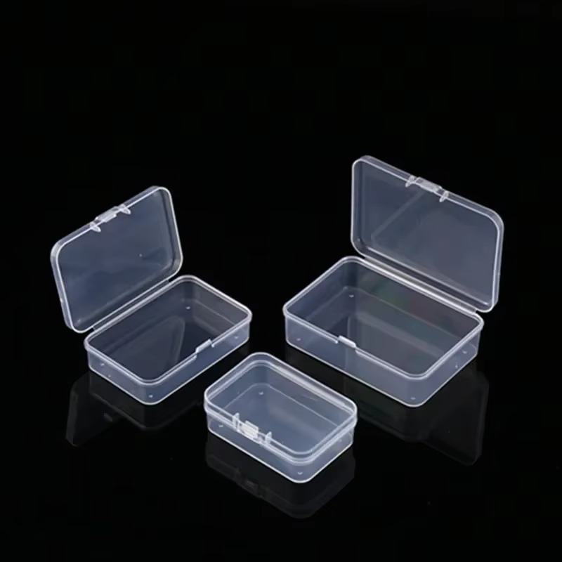 Mini Plastic Rectangular Storage Box Translucent Packing Box Dustproof Durable Strong Jewelry Storage Case Container