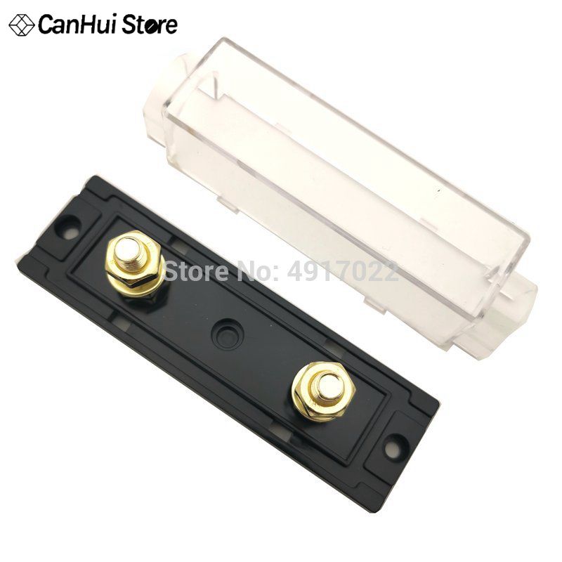 1Set ANL-H ANL-B Transparent Car Fuse Box ANL Fuse Holder Distribution in line 0 4 8 GA Positive With ANL Fuse Fusible 100A 200A
