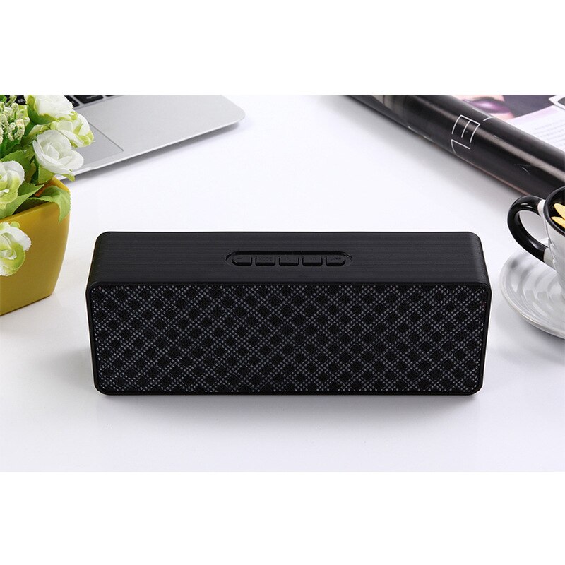 Bluetooth Speaker Kaart Met Radio Functie Speaker Rechthoekige Outdoor Bluetooth Speaker: Black