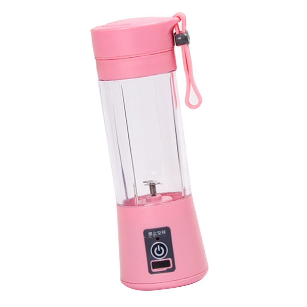 Draagbare Blender Elektrische Juicer Cup Fruit Smoothie Baby Voedsel Mengen Machine 400Ml 6 Modellen Beschikbaar: Pink 3S