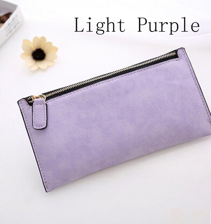 Women Purse Wallet Vintage Card Phone Storage Bag Long PU Leather Wallets Zipper Handbag SWD889