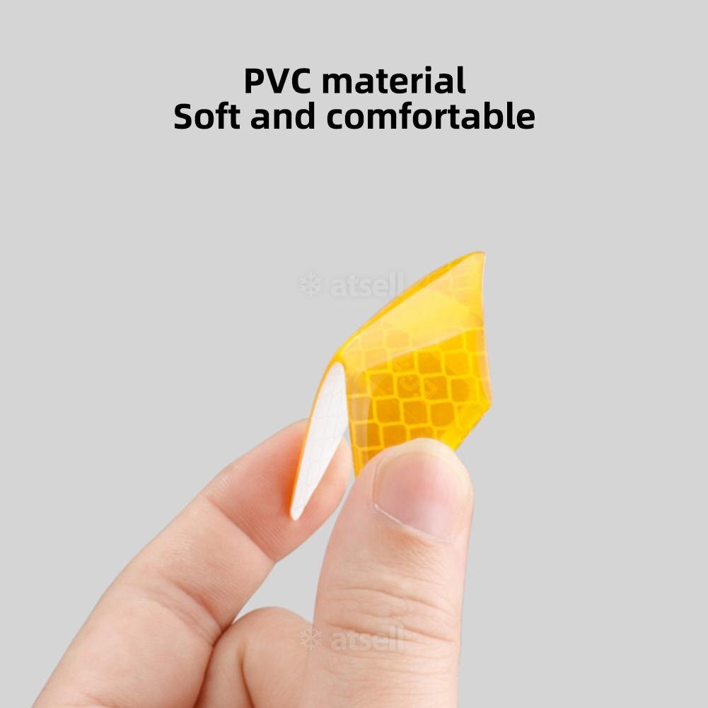 Pegatina reflectante de 12 piezas para coche, pegatinas de advertencia con patrón de flechas para motocicleta, cinta de seguridad para parachoques
