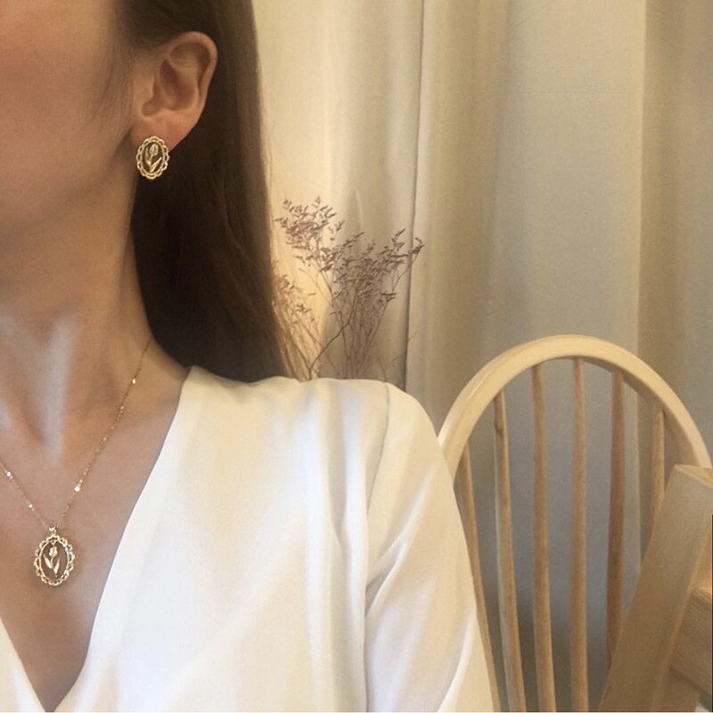 Collar de plata de ley 925 de plata de ley plateada con forma de flor de tulipán, collar de oro y para mujer, joyería de cumpleaños