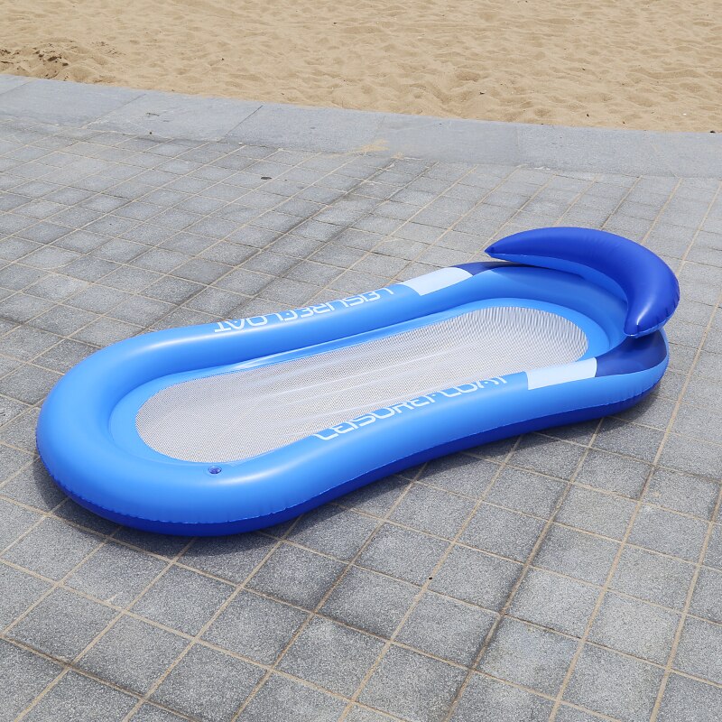 160cm kæmpe vand hængekøje oppustelig pool flyder voksne kvinder mænd mesh svømmering strand liggestol vandlegetøj flydende luftmadras