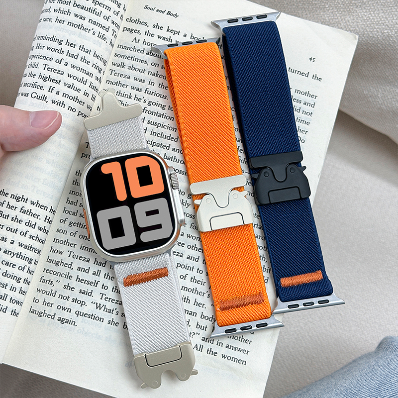 Sportsreimer til apple watch-rem 46mm 42mm 45mm ultra 2 49mm 44mm 41mm fallskjermarmbånd correa iwatch-serien 9 10 8 se 5 6 7