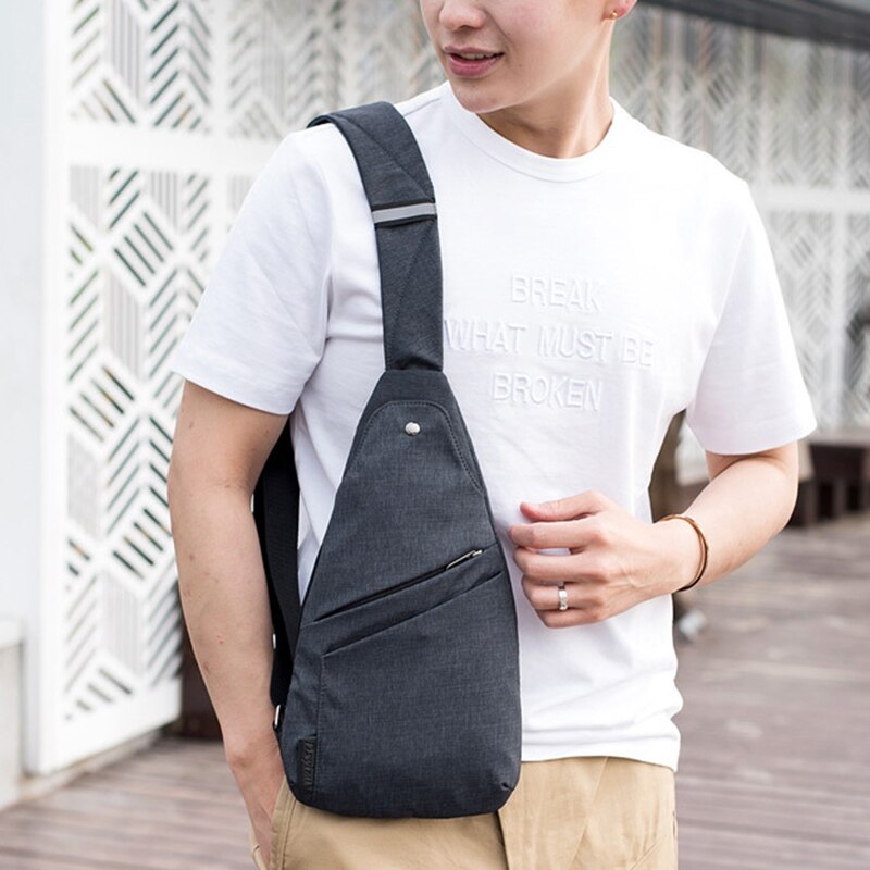 Male Anti-Theft Bagpack Men Sling One Shoulder Bag Boy Waterproof Travel Small Chest Bag Slim Mini Crossbody Bag