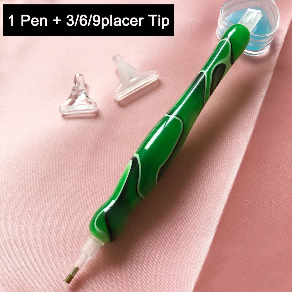 Diamond Painting Tools Handmade Point Drills Pen for 5D Painting with Diamonds Accessories: green