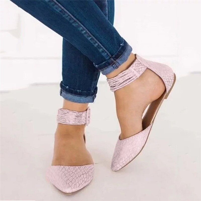 Flocking Shoes Women Spring Autumn Flat With Sandals Hollow Out Beach Footwear Shallow Shoes Ladies Casual Shoes