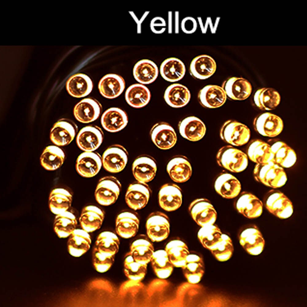 50/100/200 LED String Lights Outdoor Christmas Solar String Fairy Lights For Party Street Garlands Solar Chrismas Light: Yellow / 7M 50Leds