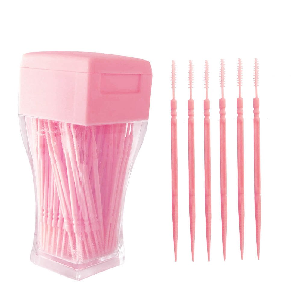 200 Stuks Tandenstoker Borstel Plastic Double-Ended Tandenstokers Tanden Schoonmaken Tool Oral Care Tooth Sticks